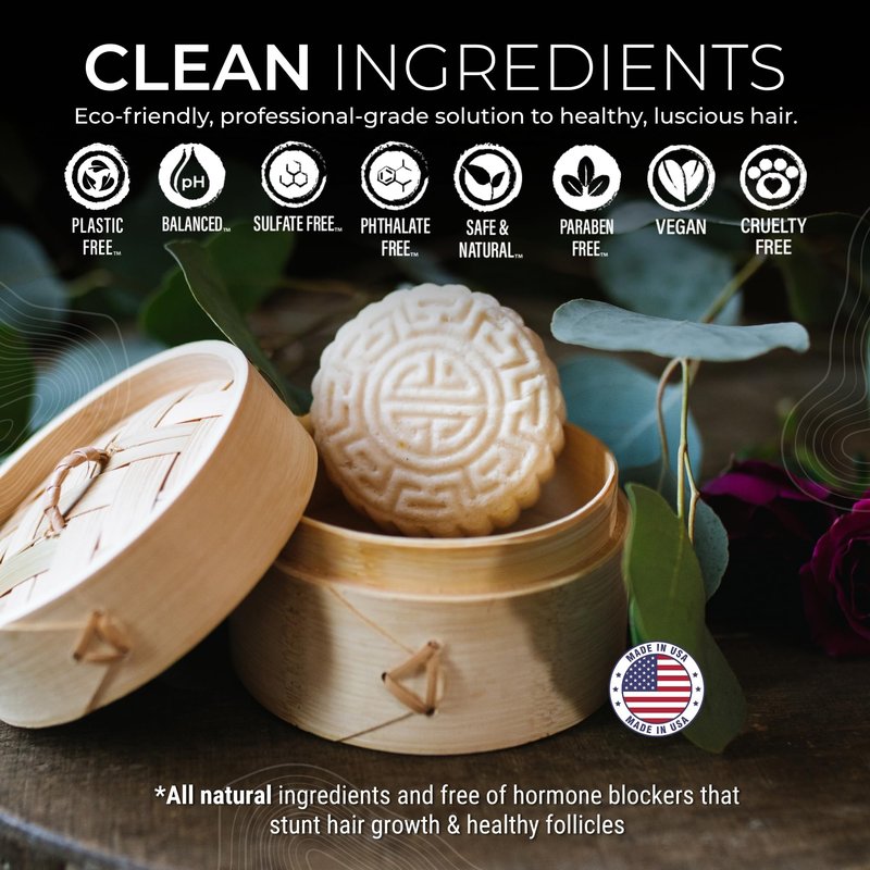 Viori Terrace Garden Shampoo Bar Made with Rice Water - Handcrafted All Natural Shampoo Bars - Sulfate Free