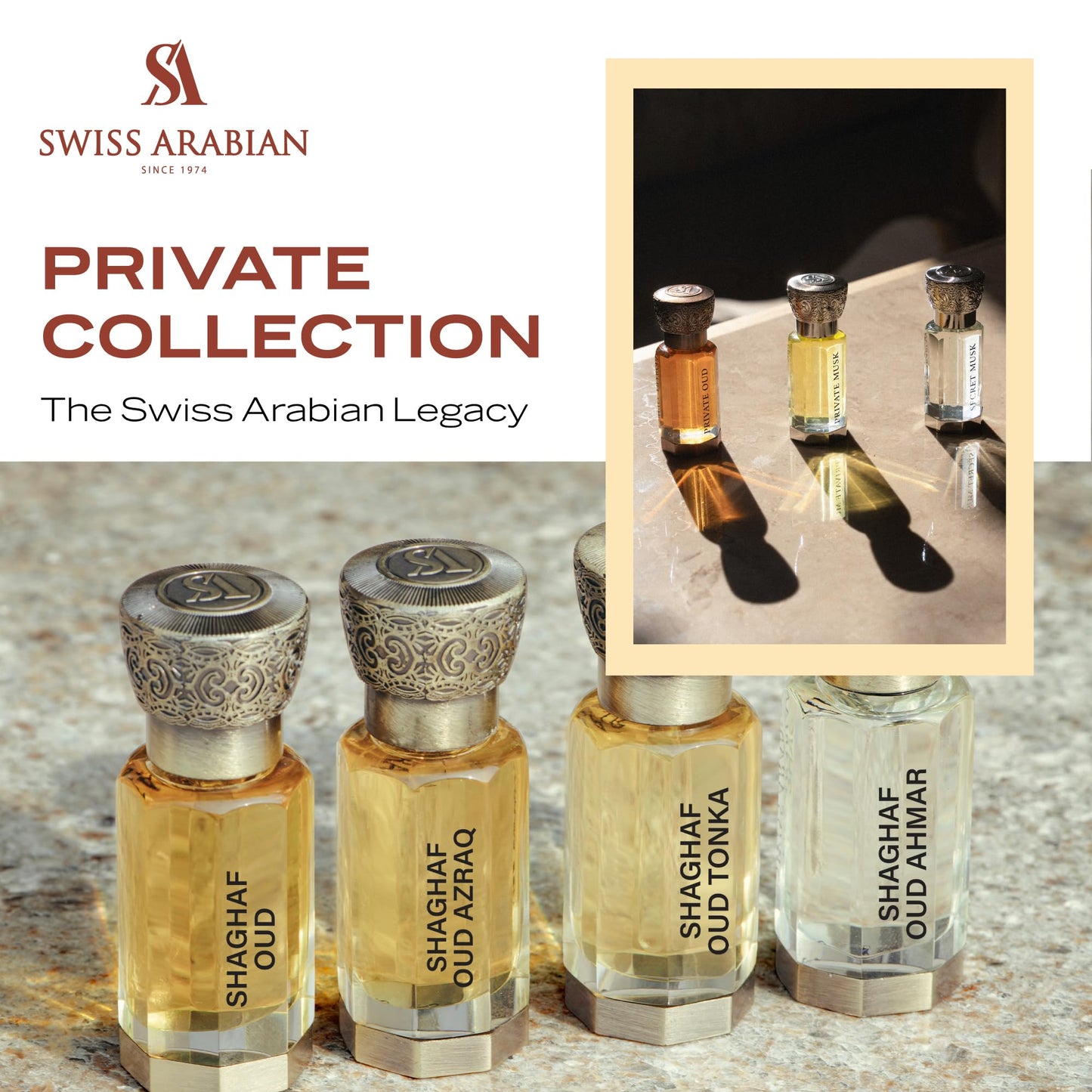 Swiss Arabian Private Oud - Luxury Products From Dubai - Long Lasting, Addictive Personal Perfume Oil Fragrance - A Seductive Signature Aroma - 0.4 Oz