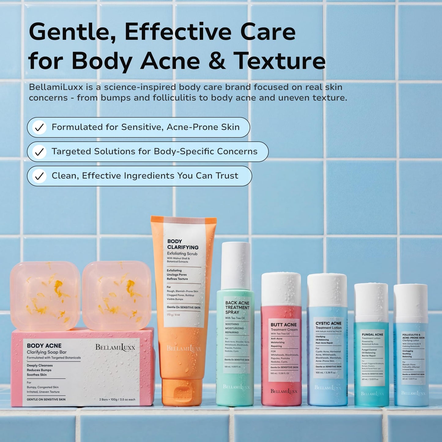 BellamiLuxx Cystic Acne Treatment for Face: Hormonal Acne Treatment Cream for Teens & Adults - Salicylic Acid & Tea Tree Oil Pimple Spot Remover - Anti-Acne Moisturizer Reduces Redness, Blemishes