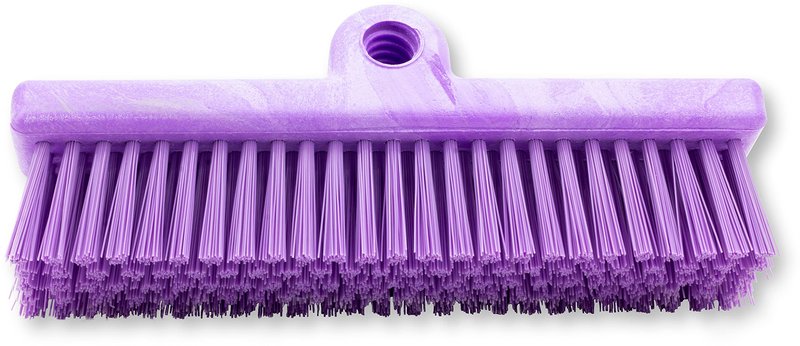 SPARTA 40423EC68 Plastic Floor Scrub Brush, Wall Brush, Equipment Brush With Nonabsorbent Bristles For Industrial Kitchens, Hospitals, Commercial Cleaning, 10 Inches, Purple