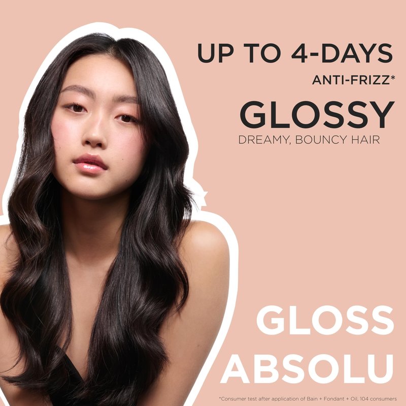 Kerastase Gloss Absolu High-Shine Anti-Frizz Shampoo - Cleanses & Reveals Ultimate Shine, For Glossy & Bouncy Hair, 2.5 Fl Oz, Travel Size