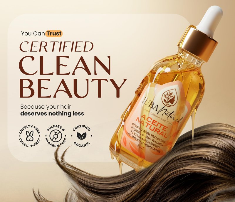 IUBA NATURAL HAIR GROWTH AND CARE Organic Scalp & Hair Oil – Natural hair oil for hair growth and repair – Strengthening hair treatment oil for women & men – Dry scalp solution 2 oz