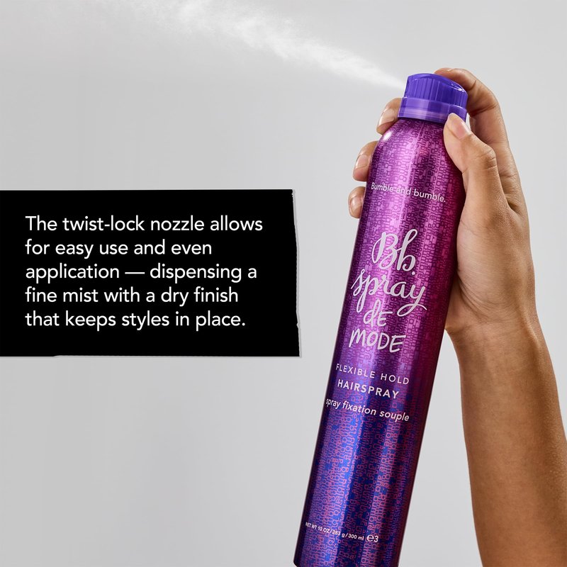 Bumble and bumble. Spray de Mode Flexible Hold Hair Spray | Flexible, Brushable Hold + Workability | Fine Mist Application | For All Curly, Wavy, Straight Hair Types, 10 Ounce