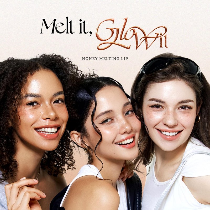 Honey Melting Lip Glitter - Hydrating Gloss & Moisturizing Balm | Shimmery-Sheer Tint (14 Maple)