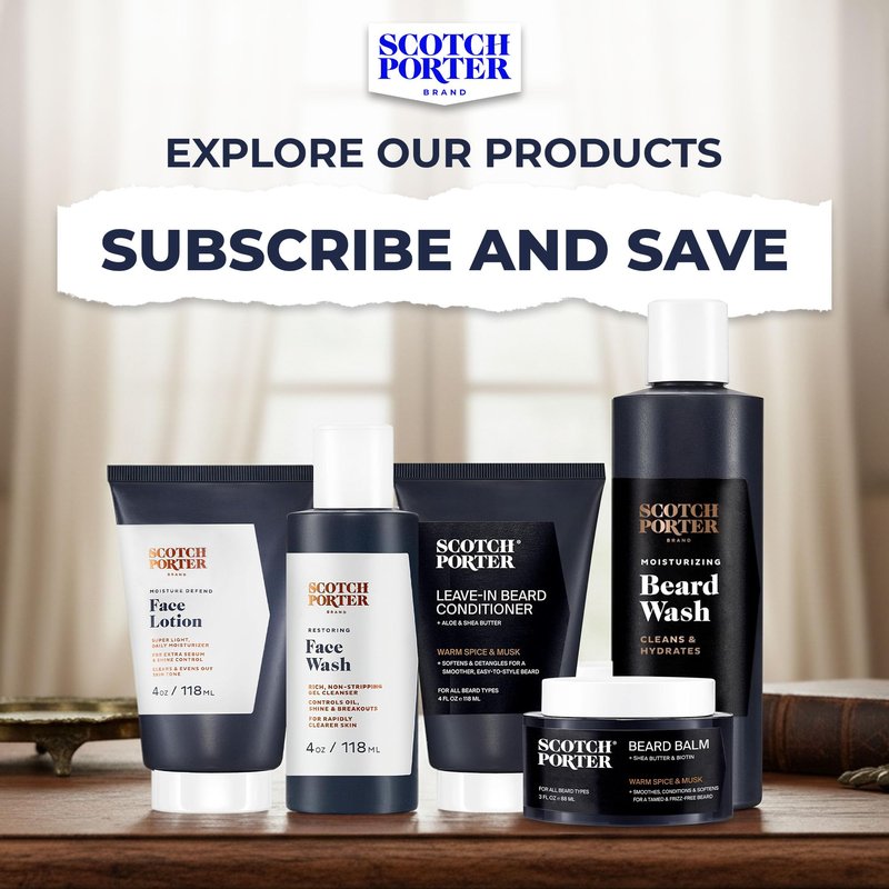 Scotch Porter Restorative Leave-In Beard Conditioner – Deep Conditioning Softener with Lightweight Feel, Reduces Frizz & Provides Long-lasting Hydration & Shine to Dull, Dry, Coarse Beards – 4 oz.