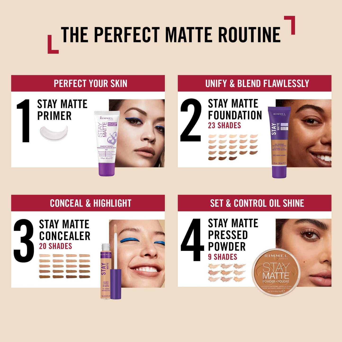 Rimmel Stay Matte Foundation, Fair Beige, 1 Fluid Ounce (Pack of 2)
