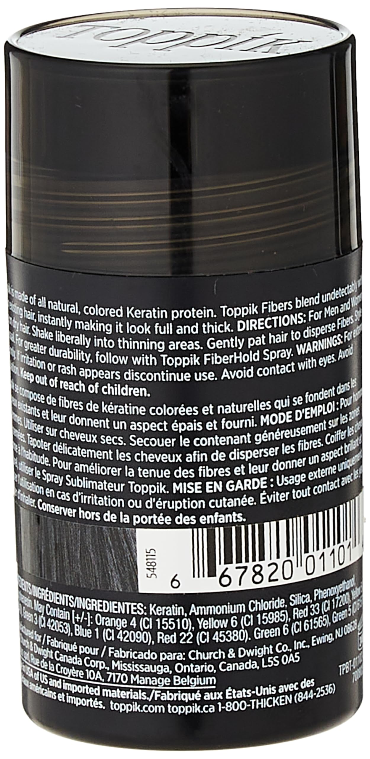 Toppik Hair Building Fibers, 12g Fill In Fine or Thinning Hair Instantly Thicker, Fuller Looking Hair 9 Shades for Men & Women