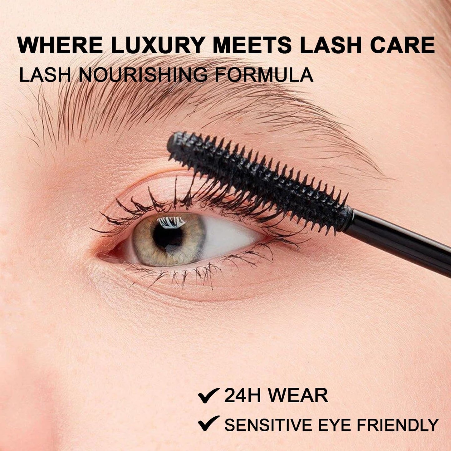 Mascara for Older Women 60 Plus, Tubing Mascara Black - Lengthening, Volumizing & Curling, Smudge-Proof, Washable, Enriched with Jojoba Oil and Castor Oil, Vegan & Cruelty-Free