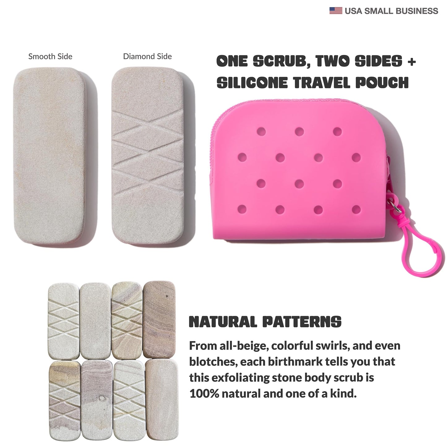 GET EVEN LEG SCRUB: Stone Body Scrub & Leg Exfoliator for Strawberry Legs, Ingrown Hair, KP Bump - Exfoliating Stone for Body, Feet, Dead Skin Remover - Stone Body Scrubber lasts 5+ Years