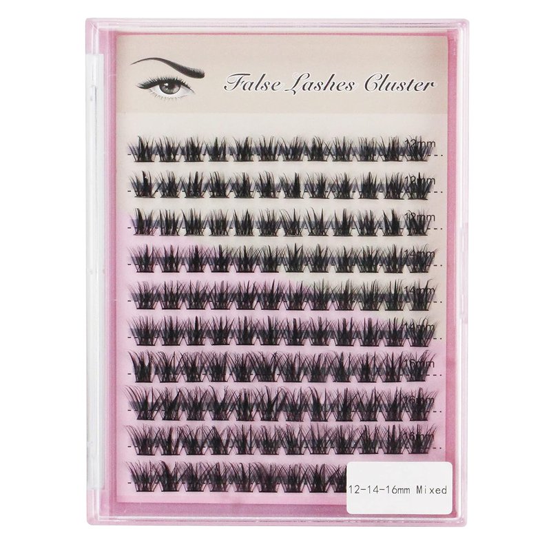 Lash Clusters - Wispy C Curl Individual Eyelash Extensions | 120PCS Natural Look, Soft Thin Band, 12-16mm