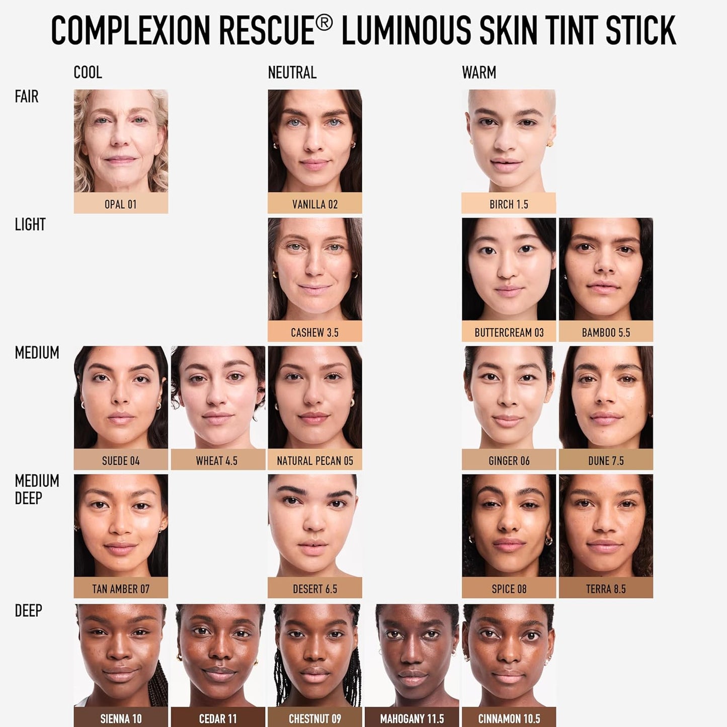 bareMinerals Complexion Rescue Skin Tint Stick - Luminous Hydrating Formula, 24HR Moisture | Lightweight, Vegan, Cruelty-Free