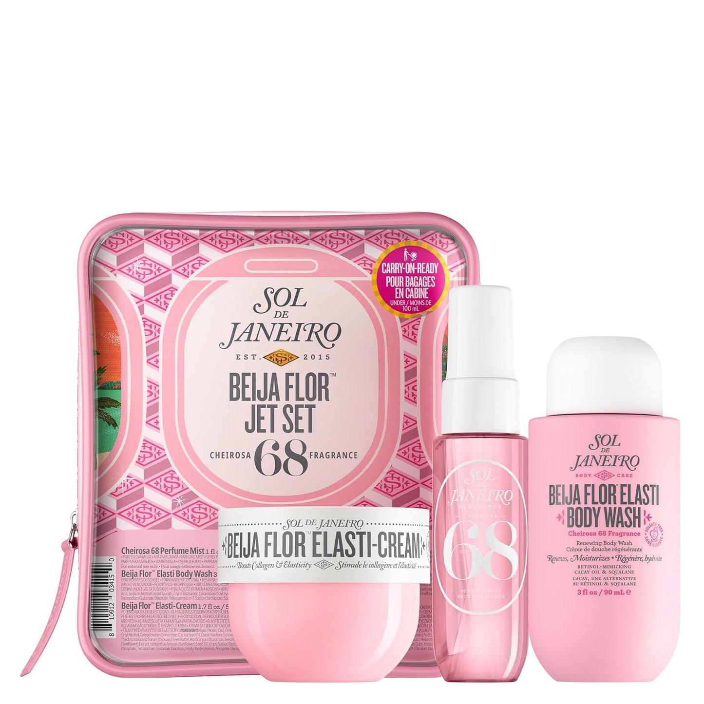 SOL DE JANEIRO Jet Set | Travel-Size Body Care Set | Tropical Fragrance