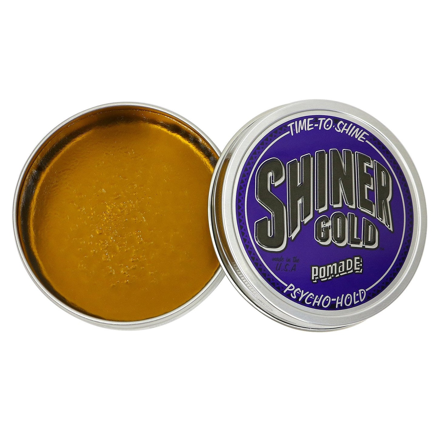 Shiner Gold Psycho Hold Pomade | Extreme Hold | High Shine | Water-based | Coconut Scent