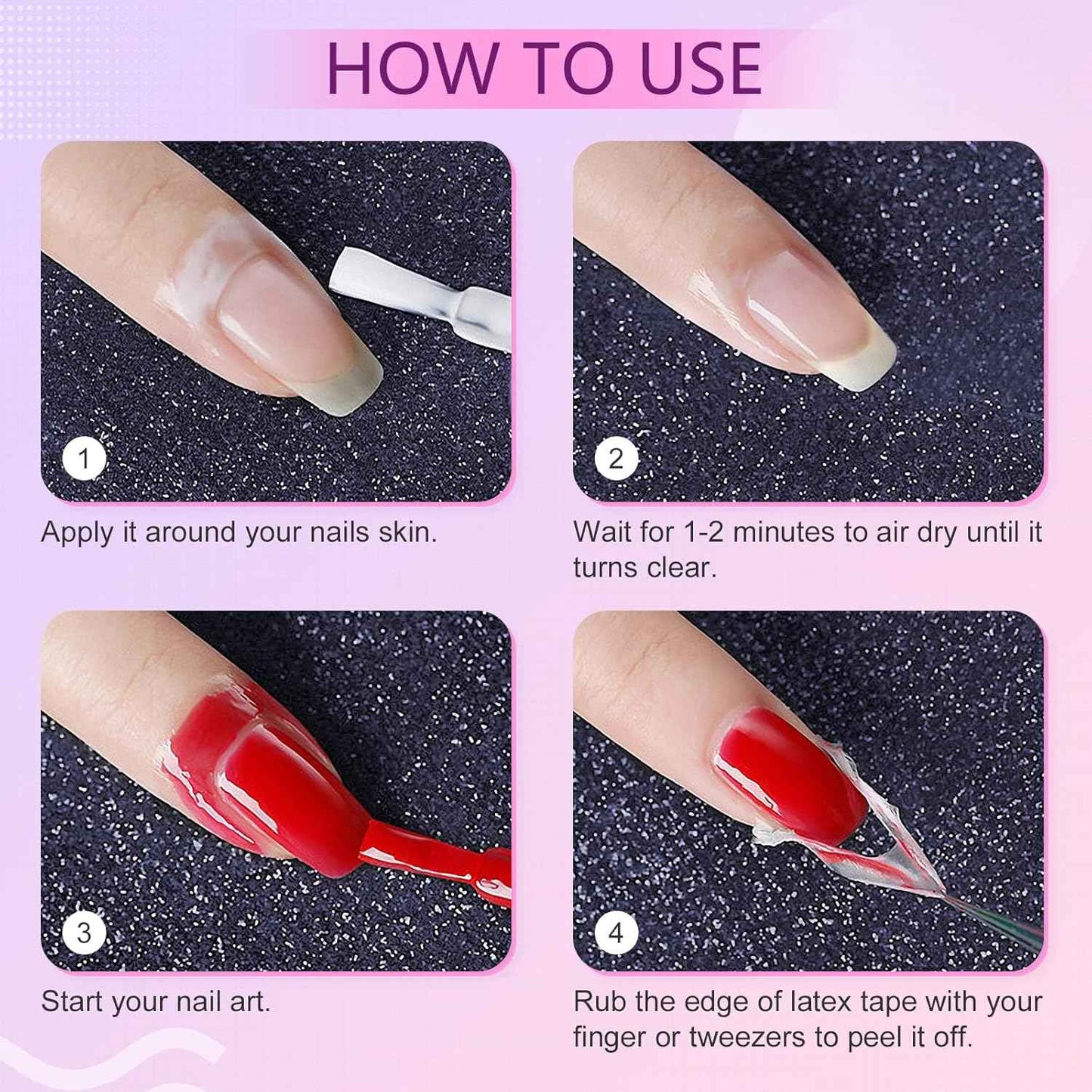 LED & UV Builder Nail Gel with Liquid Latex - SAVILAND Nail Art Essentials