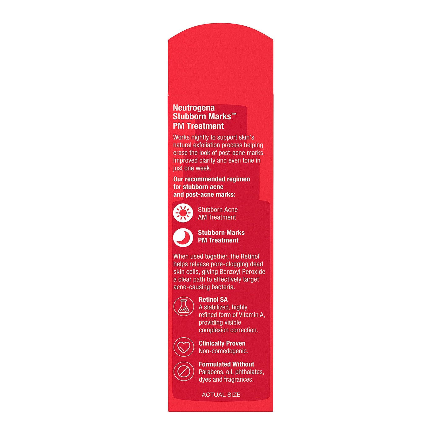Neutrogena Retinol SA, Stubborn Marks PM Treatment, Face-Exfoliating Treatment to Help Reverse the Look of Post-Acne Marks & Uneven Skin Tone, Non-Comedogenic, PM Treatment, unscented, 1.0 Fl Oz