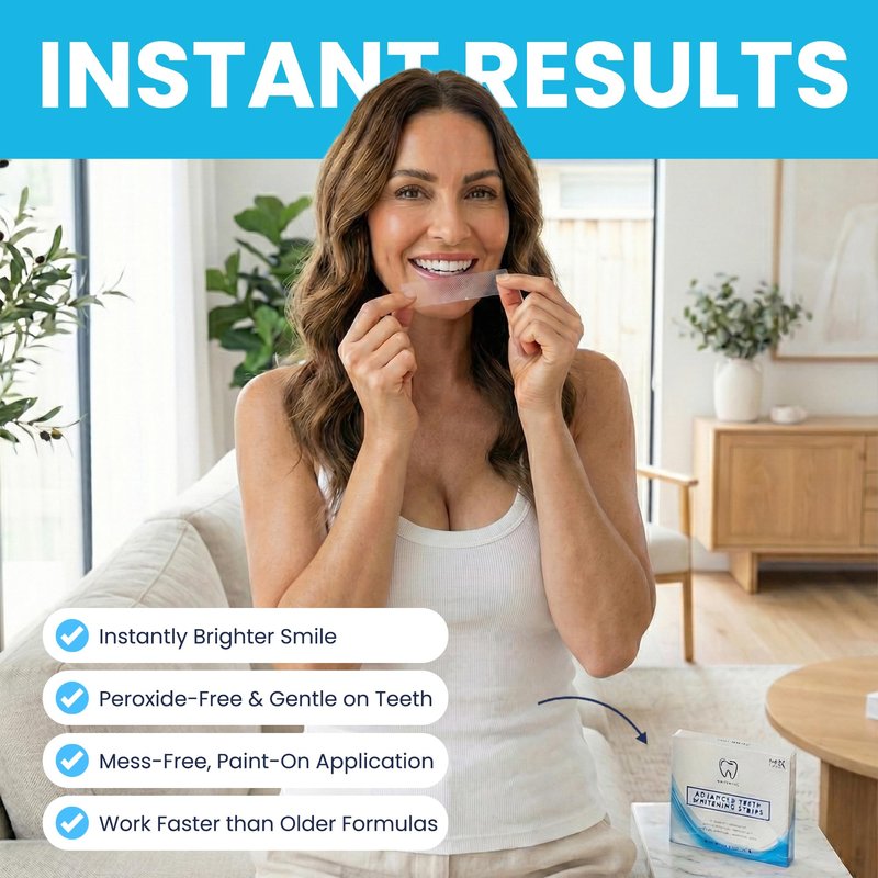 Pro White Advanced Whitening Strips - Teeth Strips with Fresh Mint Flavor- Whitening Strips With 28 Applications for Easy Daily Use - Refresh Your Smile with Fast Acting Teeth Whitening Strips- 2 pack