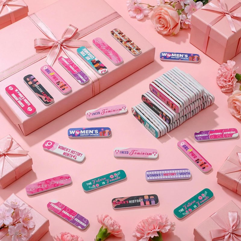 Lanties 200 Pcs Breast Cancer Awareness Nail Files Bulk Party Favor Accessories Pink Ribbon Gift Emery Boards Public Welfare Activity Kit for Women Girl(Breast Cancer Awareness,2.36 x 0.6 Inches)
