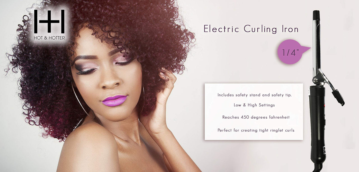 Hot & Hotter Electric Curling 1/4" Iron #5859