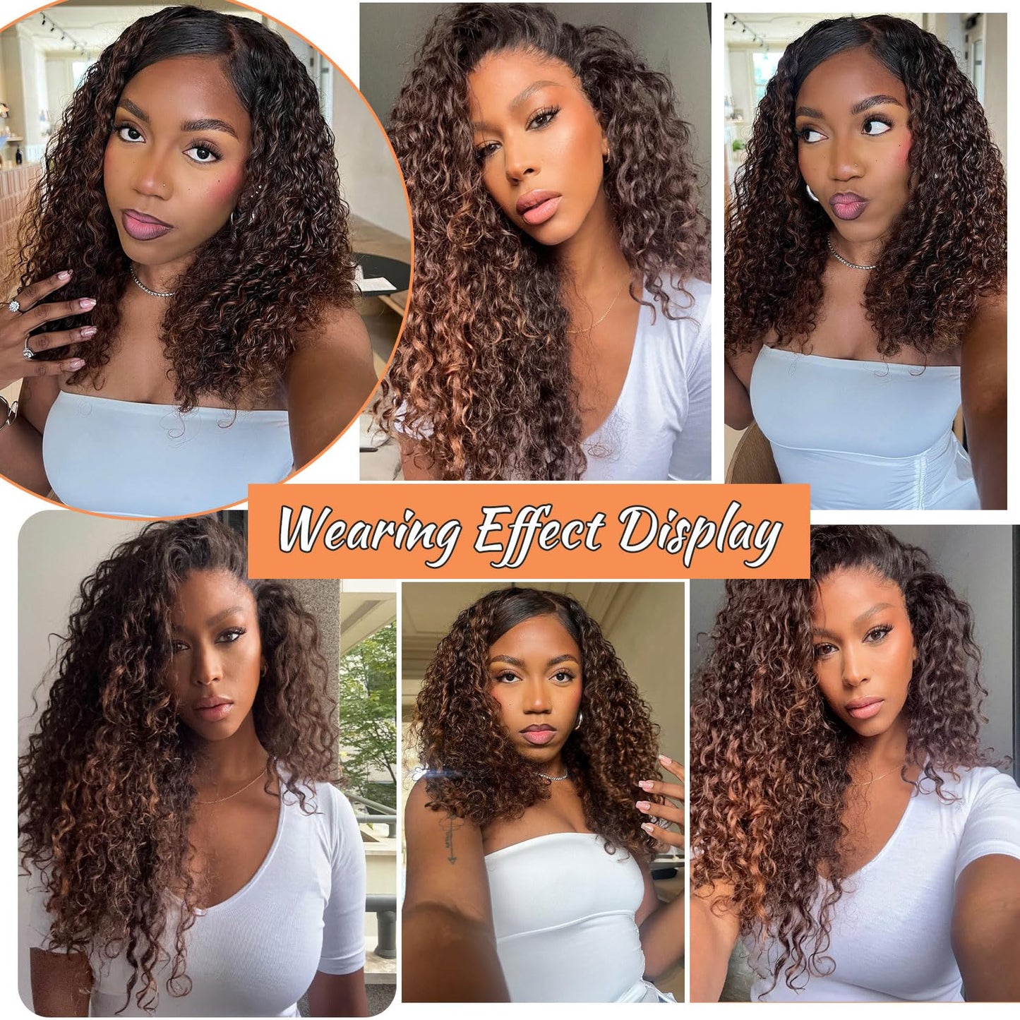 DSEKCAIN Highlight 5x5 Burmese Curly Closure P4/27 100% Real Human Hair Burmese Curly With Spiral Curl End 5x5 Transparent HD Lace Closure Brown Honey Blonde Piano Color 12 Inch