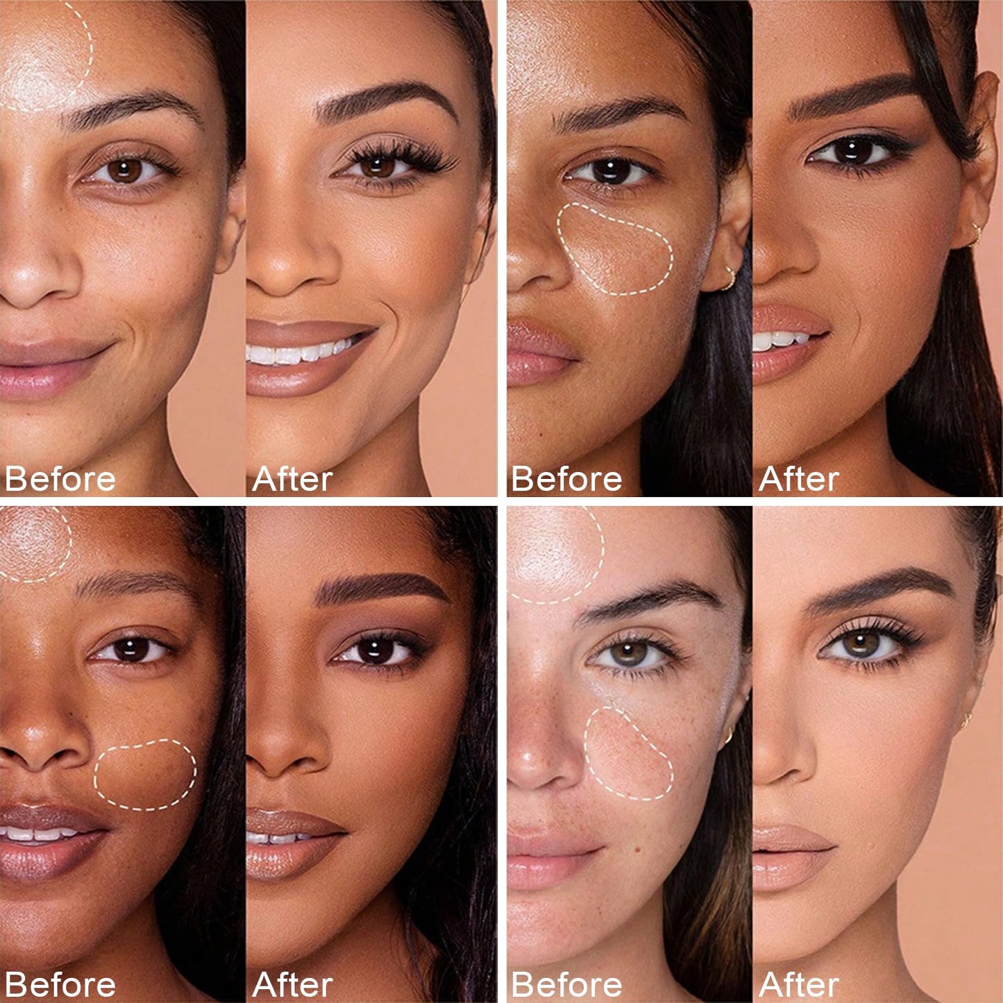 Airbrush Foundation Makeup Spray, Long-lasting Silky Mist Foundation Spray with Brush, Flawless Coverage Foundation for Smooth Radiant Skin, Formula Breathable Moisturizing Makeup (03 Nude)