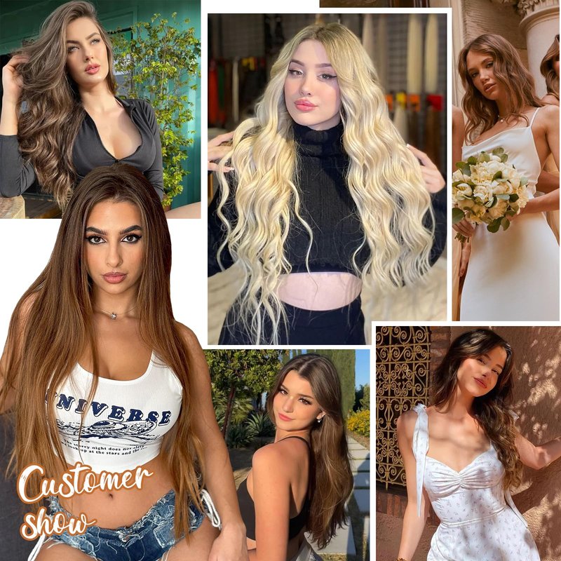 Sisily Clip in Hair Extensions Real Human Hair,20 inch 70g, Natural Straight Human Hair Clip in Extensions for Black Woman, Soft Straight 7pcs Per Set with 16 Clips Double Weft