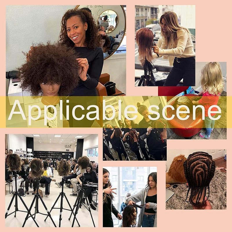 African Mannequin Head - 100% Human Hair Curly Cosmetology Training Head | Display & Styling Practice