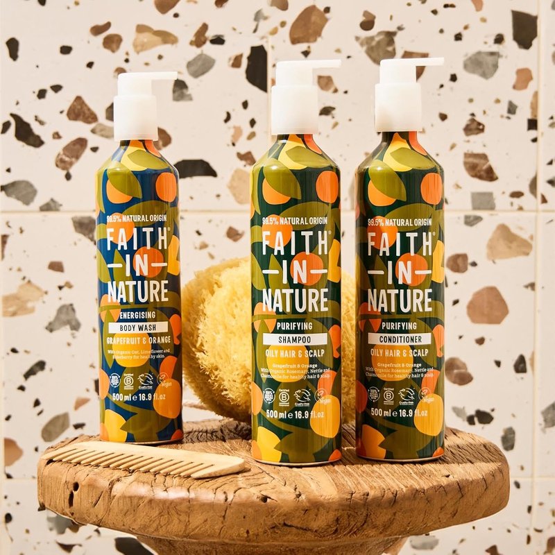 Natural Aluminium Bottle Body Wash - Vegan & Cruelty-Free, No SLS or Parabens | 16.9 fl oz, Grapefruit & Orange