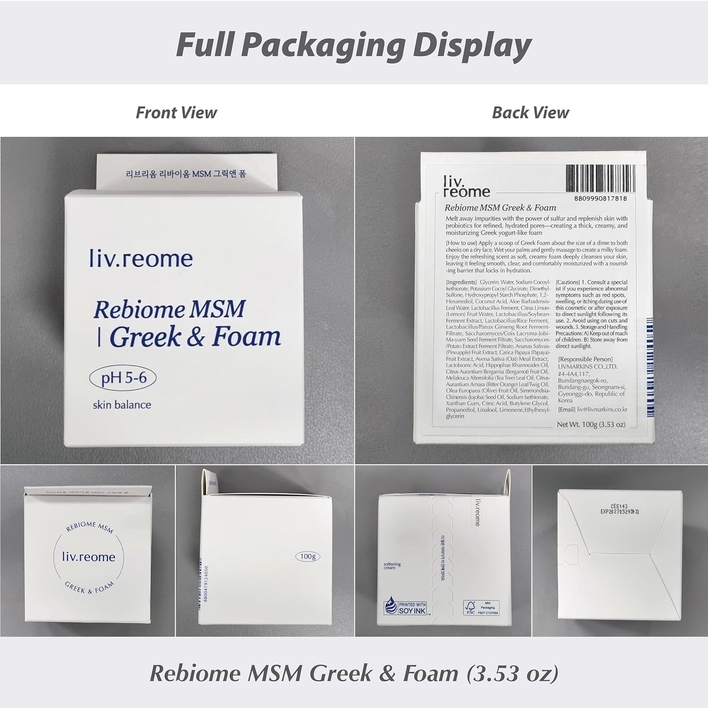 MSM Sulfur Deep Pore Cleanser | Low pH Face Wash for Sensitive Skin - Pore Reset Formula