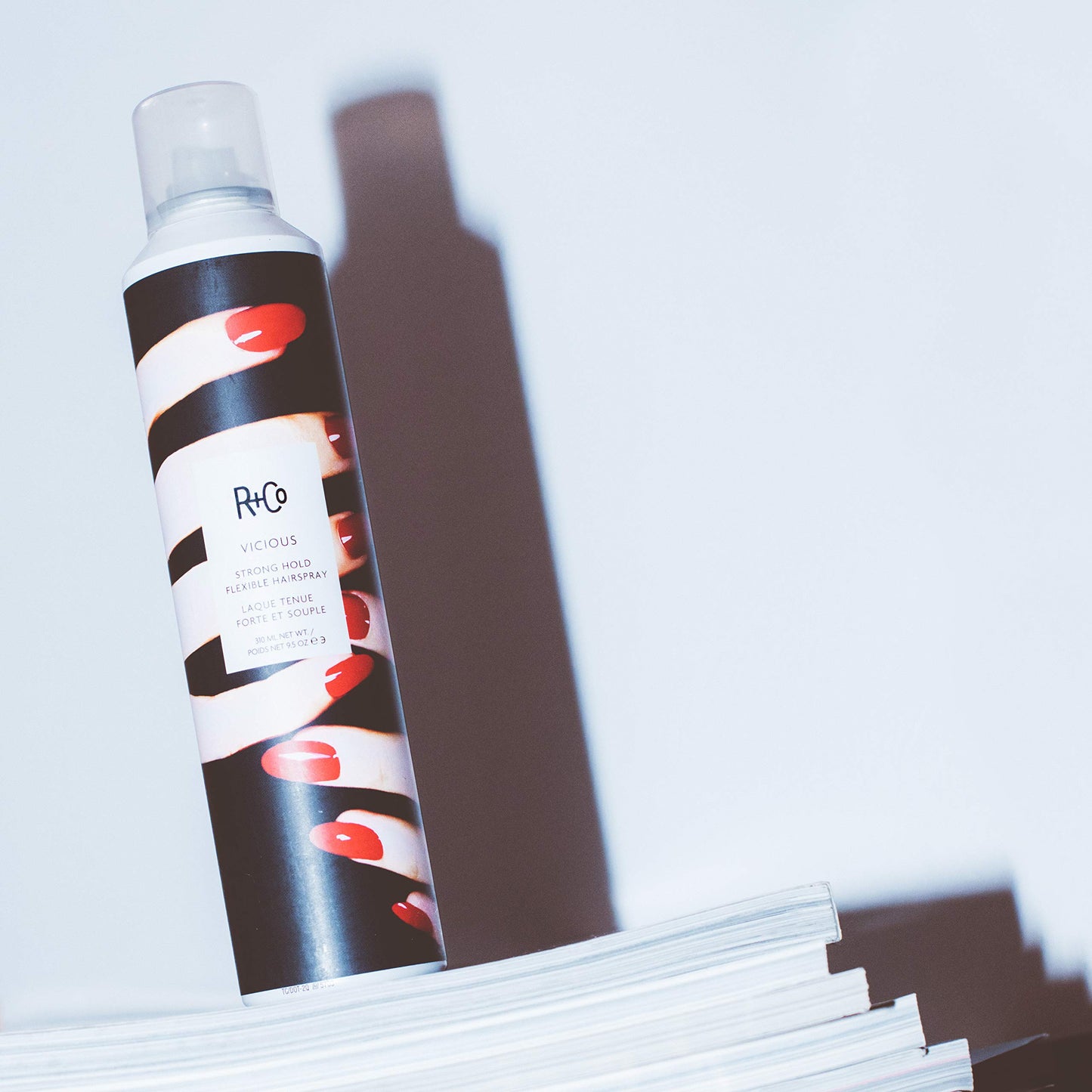 R+Co VICIOUS Strong Hold Flexible Hairspray – Long-Lasting Hold & Flexibility, Controls Frizz & Adds Shine, All Hair Types