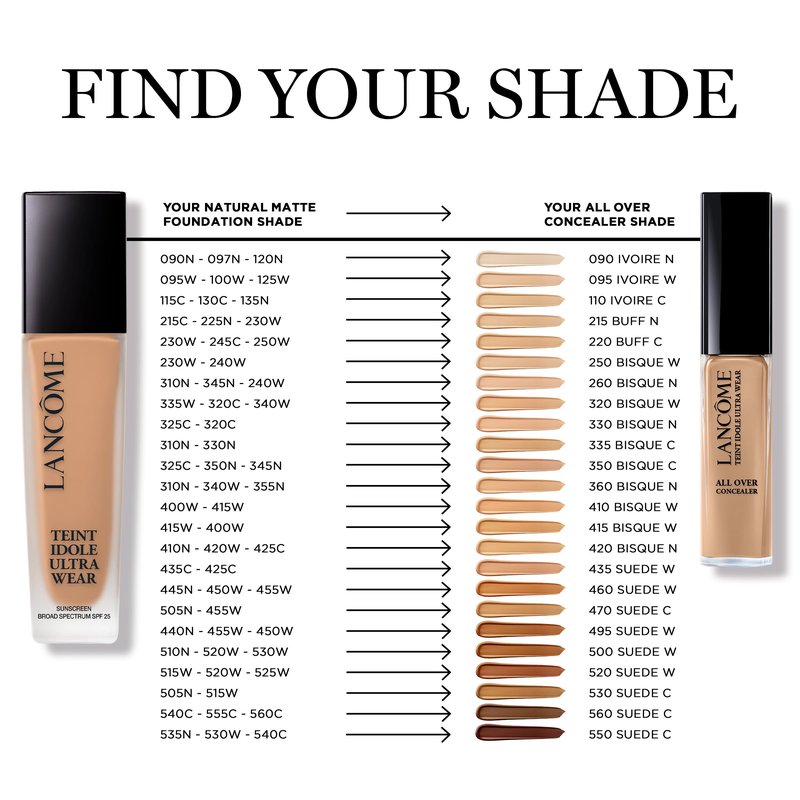 Lancôme Teint Idole Ultra Wear All Over Full Coverage Concealer - Natural Matte Finish & Lightweight Under Eye Concealer - Up To 24H Wear - 560 Suede Cool