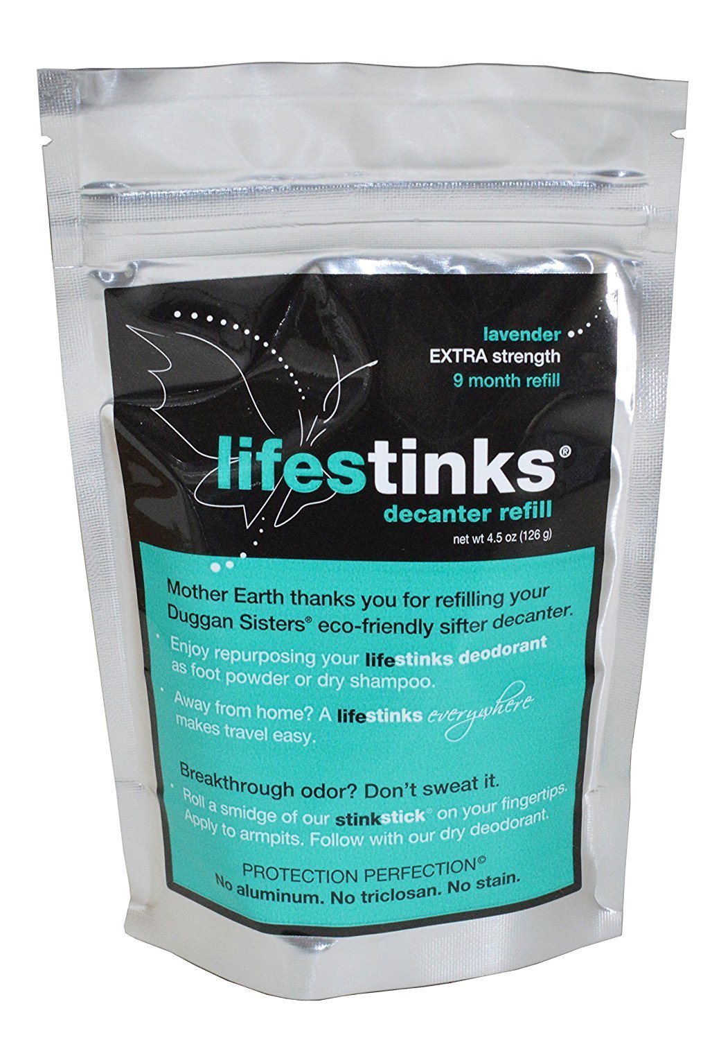 Duggan Sisters LifeStinks Extra Strength Lavender Deodorant Refill 4.5 oz Aluminum Free
