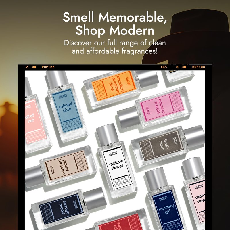 Modern Memory Western Santal Eau de Toilette for Men, 2.5 fl oz - Notes of Spicy Cardamom, Wild Musk & Rich Sandalwood