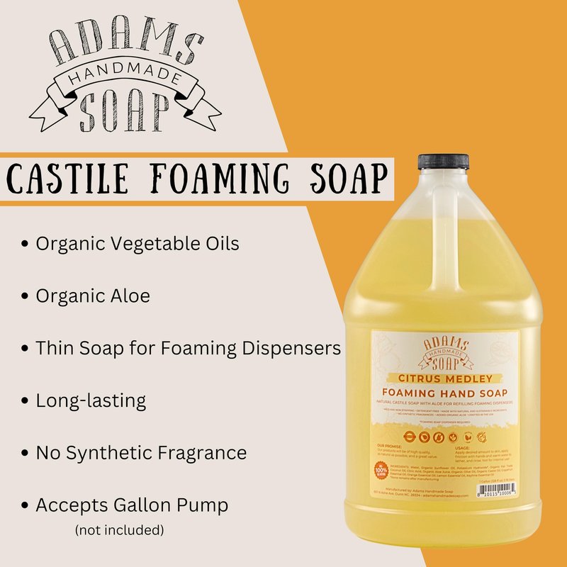 Adams Handmade Soap Liquid Foaming Soap 1 Gal
