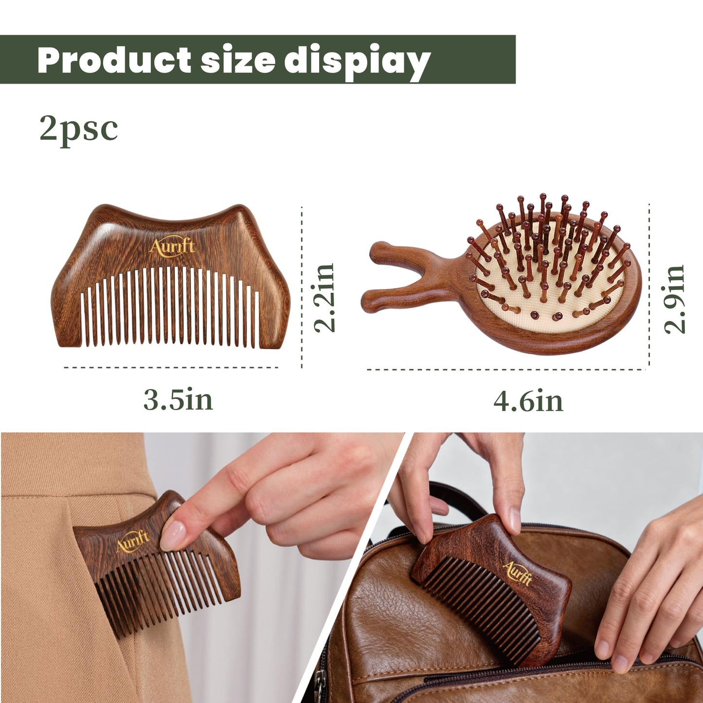 Motherโs Day Gift for Mom โ Wooden Scalp Massager Brush & Comb Set, in Premium Gift-Ready Box โ Natural Wood Head Massage Tool for Stress Relief, Relaxation & Self Care Gift for Women