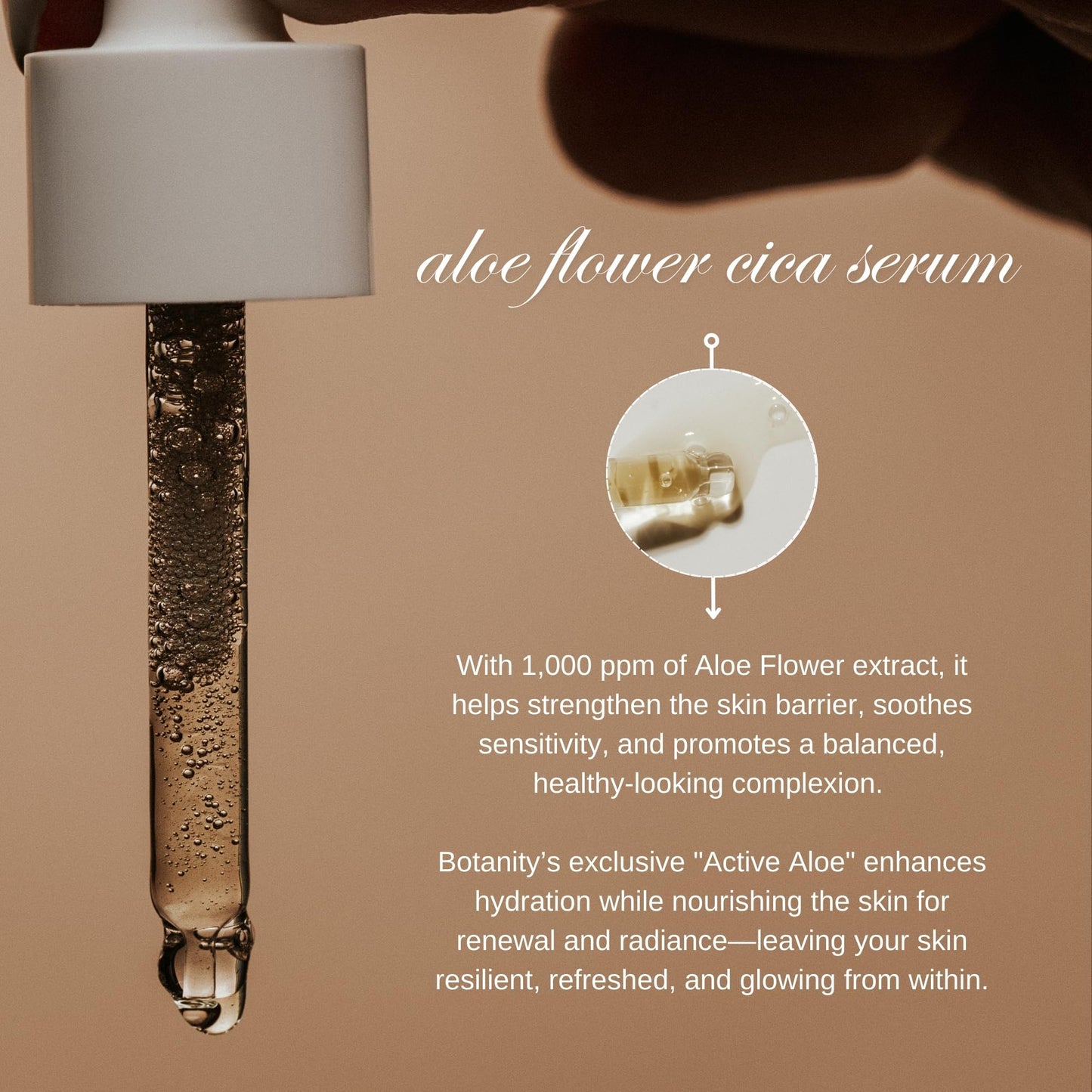 NatureTech Aloe Flower Cica Serum, Korean Glow Serum, Rapid Soothing & Moisturizing, Ideal for Sensitive Skin, 1.01 fl. oz. (30ml)