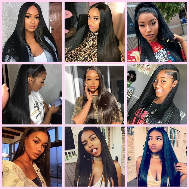 Brazilian Straight Hair Bundles - 100% Unprocessed Virgin Remy Hair | 8-14 Inch Natural Black Extensions