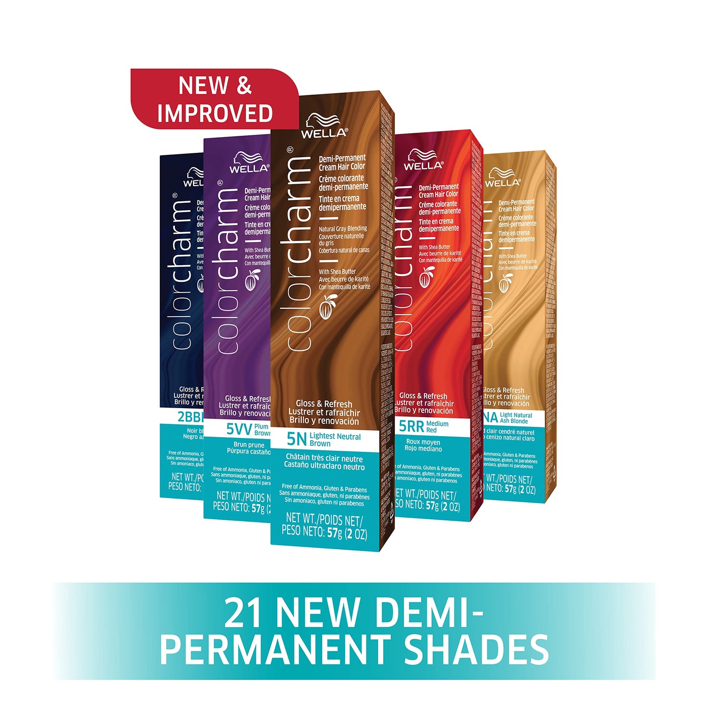 Wella Professionals Invigo Brilliance Color Protection Shampoo & Conditioner, For Fine Hair + Wella ColorCharm Demi Permanent Hair Color, 5N Lightest Neutral Brown