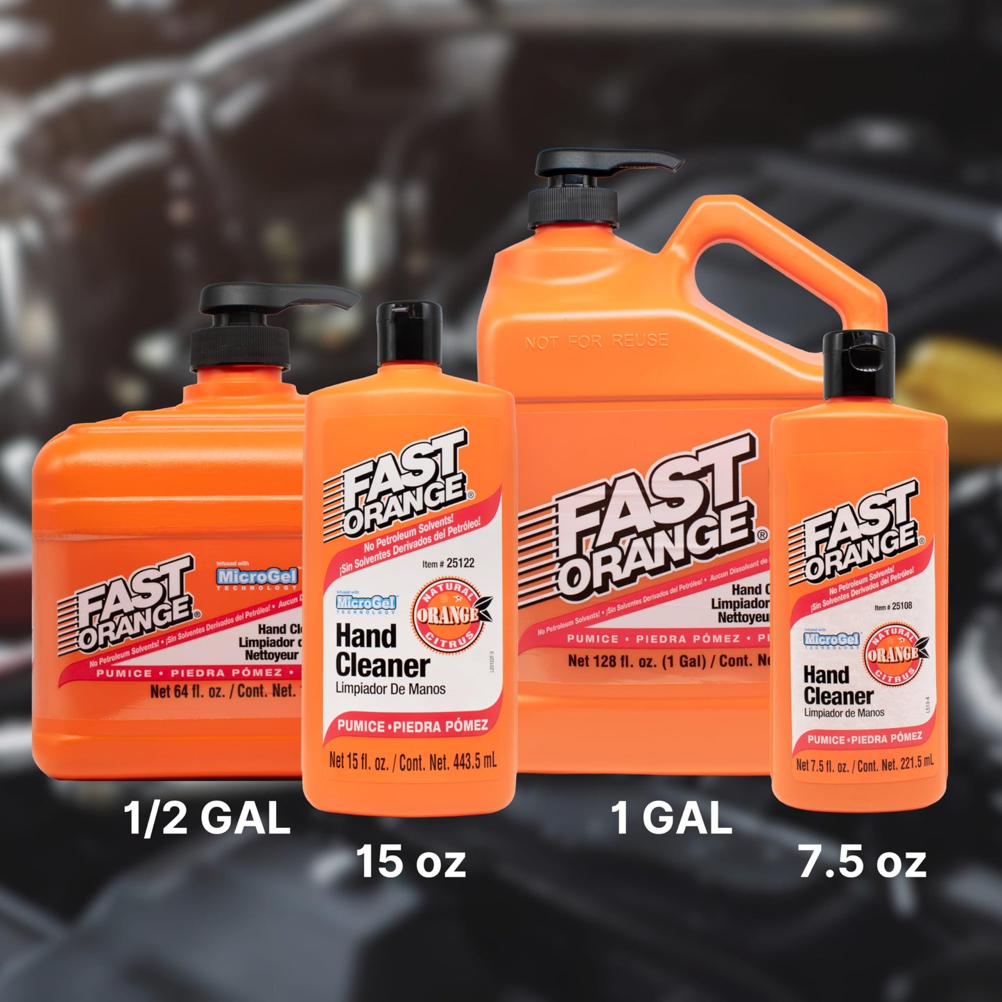 Fast Orange Permatex 25219 Pumice Lotion Hand Cleaner with Pump, 1 Gallon (Pack of 2)