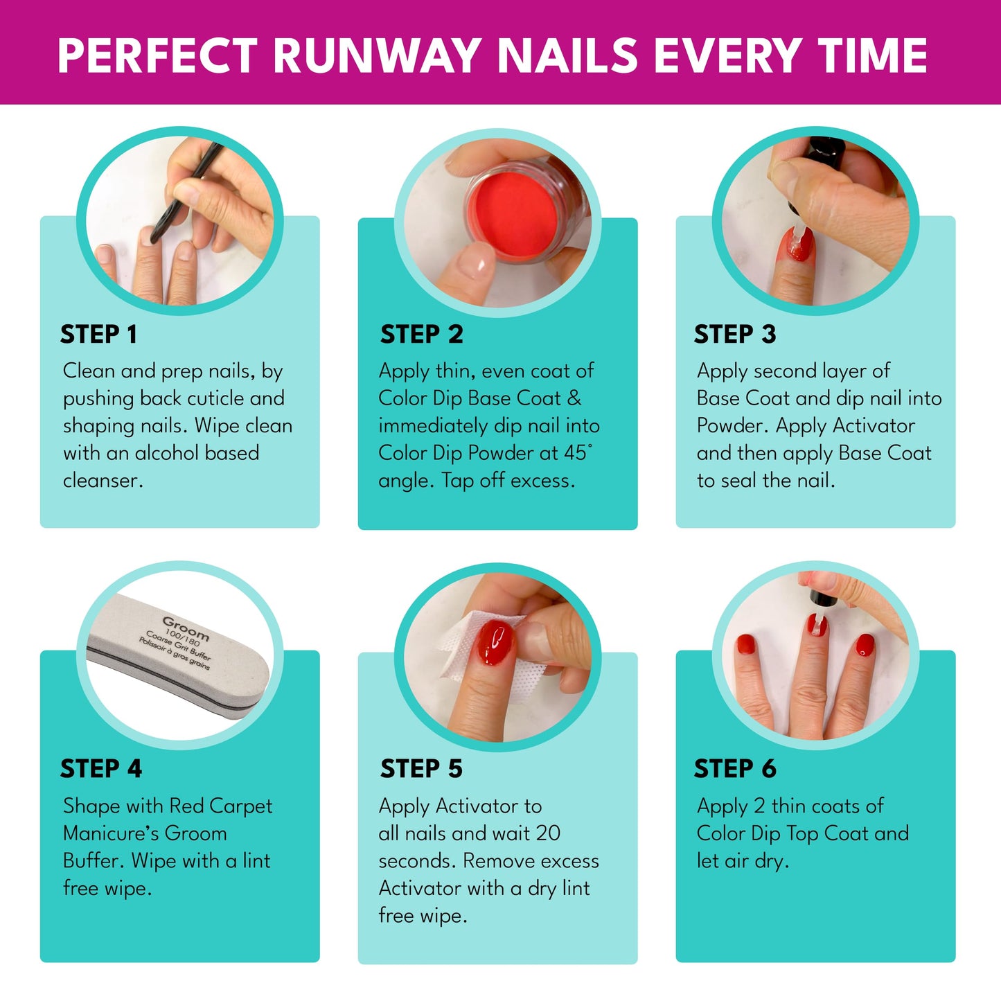 RC Red Carpet Manicure Color Dip Powder – Modeled After Me, 0.3 oz