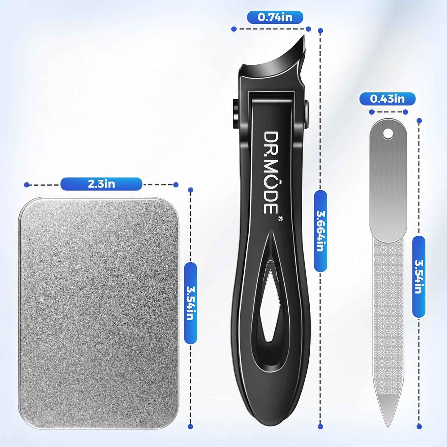 Heavy-Duty Toenail Clippers for Thick Nails - Wide Jaw, Slanted Design for Seniors & Men
