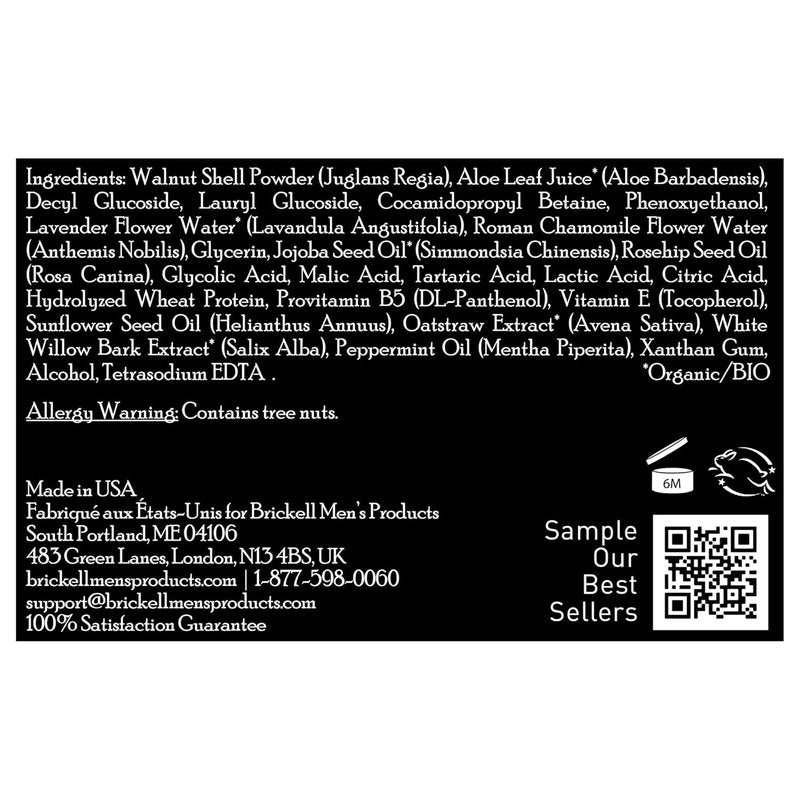 Brickell Men's Polishing Body Scrub - Natural Organic Exfoliator for Clear Skin | 8 oz