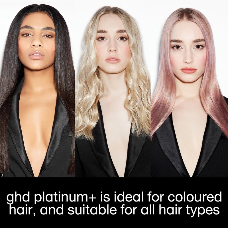 ghd Platinum+ Styler ― 1" Flat Iron Hair Straightener, Professional Ceramic Hair Styling Tool for Stronger Hair, More Shine, & More Color Protection - White