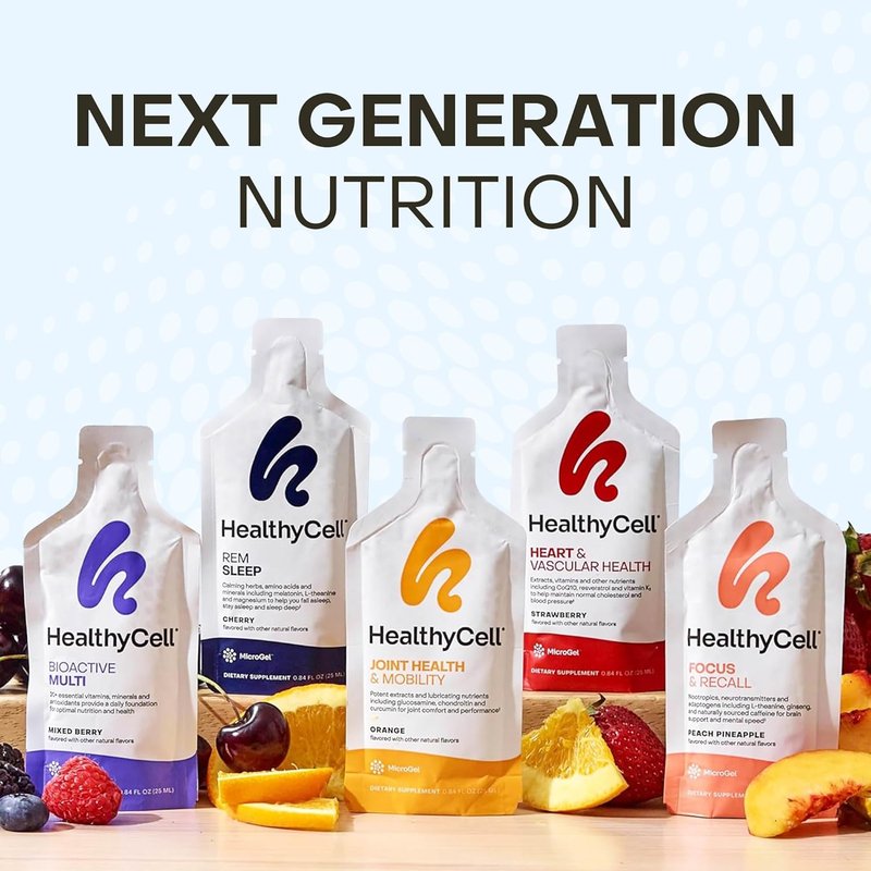 Bioactive Daily Liquid Multivitamin - 20+ Essential Vitamins & Antioxidants for Brain, Heart, Immune Support | 14 Gel Packs