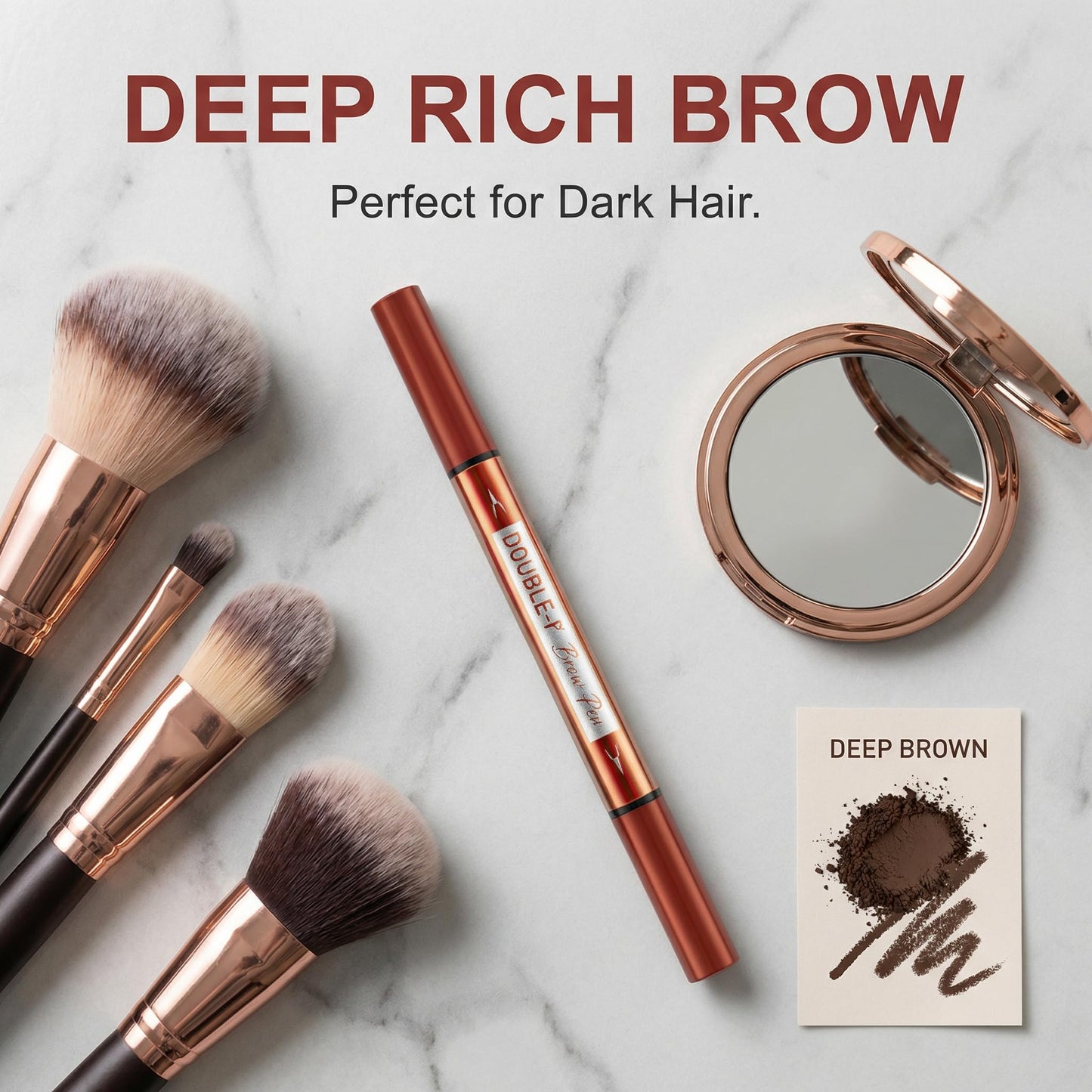 YeMoMo Double-Headed Eyebrow Pen, Ultra-Precise Dual Brush Tip, Long-Lasting Hair-Like Strokes, Available in 5 Natural Shades (1#Lgiht Brown)