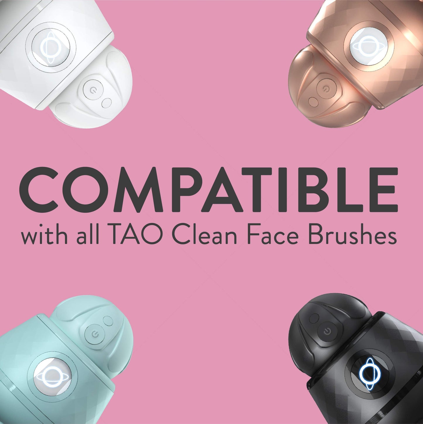 TAO Clean Replacement Silicone Brush Head, Replacement Head (1 Head) – Silicone Replacement Head for the TAO Clean Electric Face Cleansing Brush and Cleaning Station, White