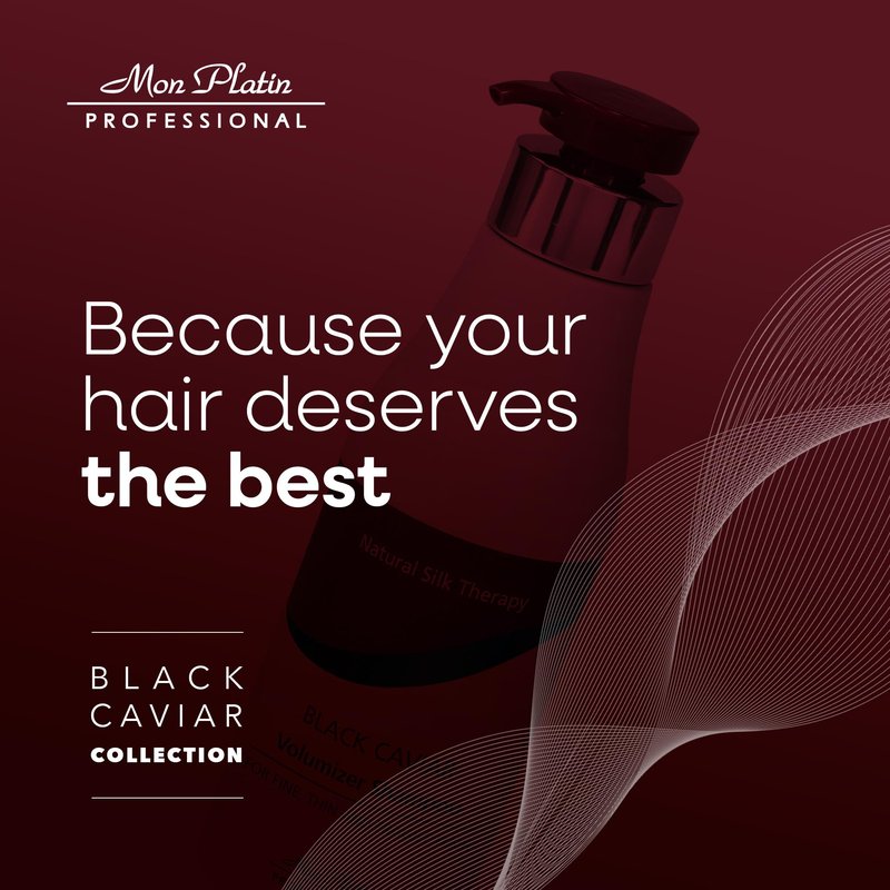 Mon Platin Professional Black Caviar Volumizer Hair Shampoo - For Fine, Thin, Fragile Hair - Enriched with Black Caviar, Hair Shampoo for Damaged hair, Volume Shampoo, SLS/Salt Free 500ML