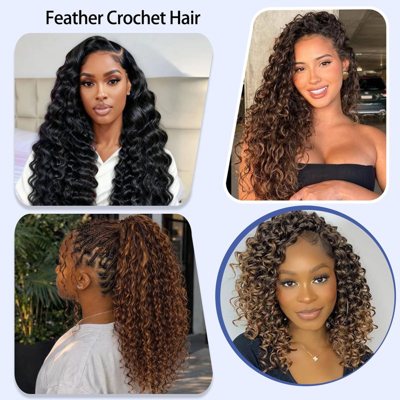Sosihua Goddess locs crochet hair, 9 packs soft boho faux locs with curly ends bohemian crochet dreads for black women(14Inch,#1B-30-27)