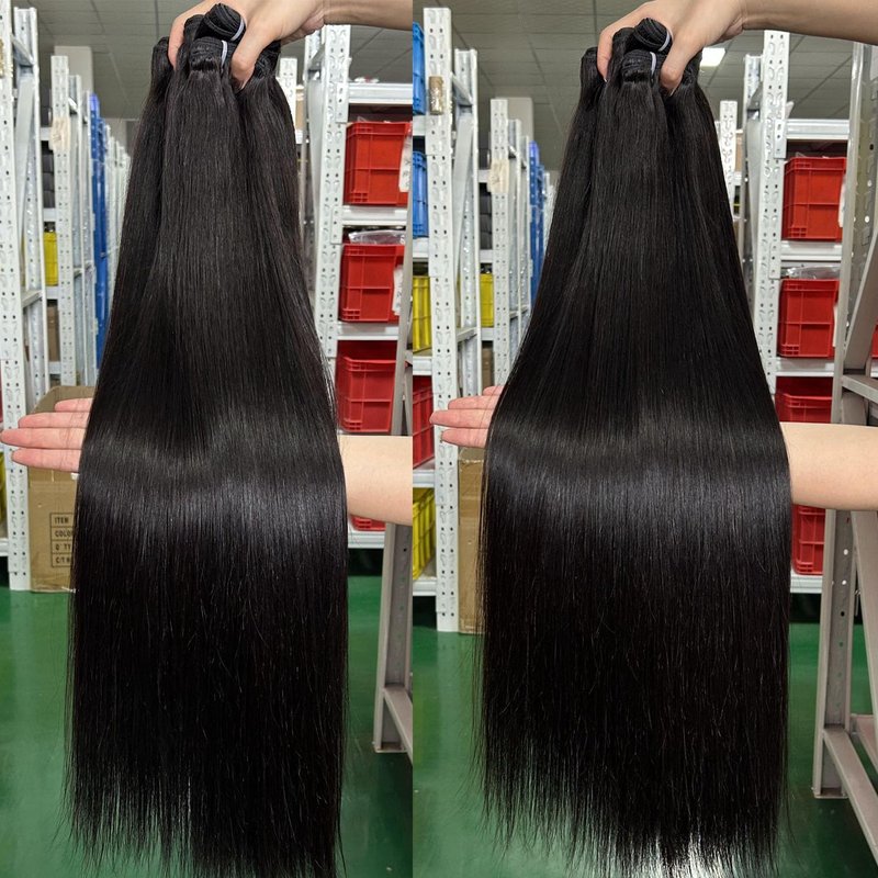 VIPbeauty Raw Straight Bundles Human Hair Bundles 14A Brazilian 1 Single Bundle Human Hair 100% Unprocessed Virgin Weave Bundles Human Hair Raw Remy Hair Bundles Natural Black 95g 22 Inch