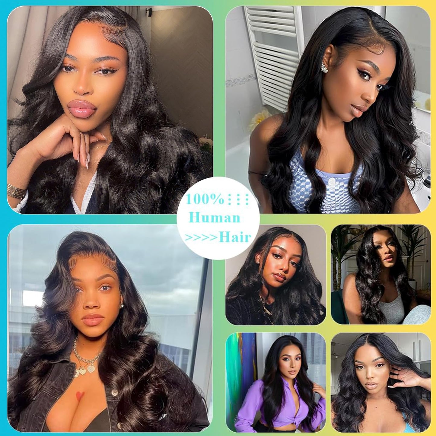 AnJudyReid 12A Human Hair Bundles 10 12 14Inch Body Wave Bundles Human Hair 100% Unprocessed Brazilian Virgin Hair 3 Bundles Human Hair Extensions Natural Black Color