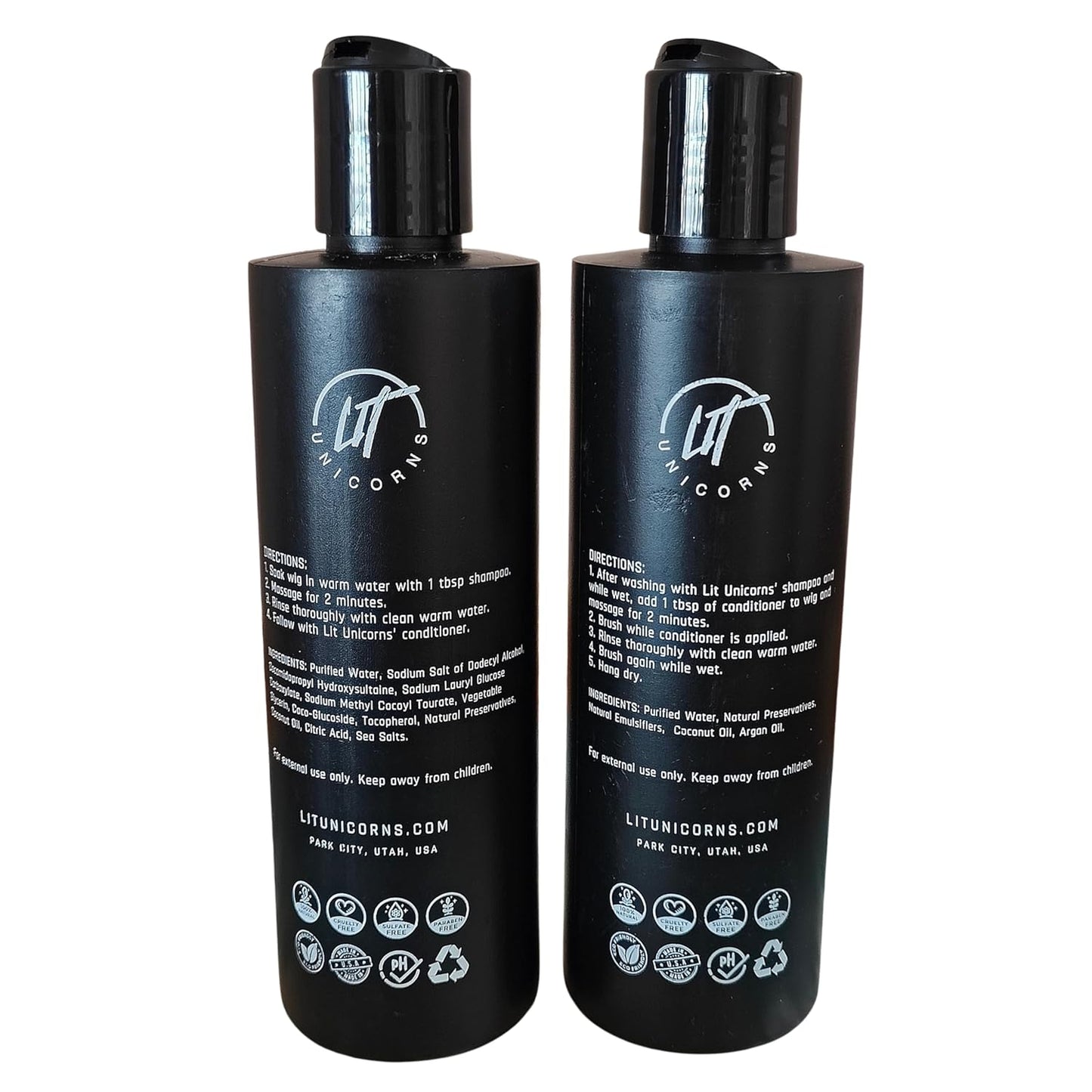 Natural Anti-Static Wig Shampoo & Conditioner Set - Clean, Protect & Detangle | For Synthetic & Human Hair Wigs | Paraben Free